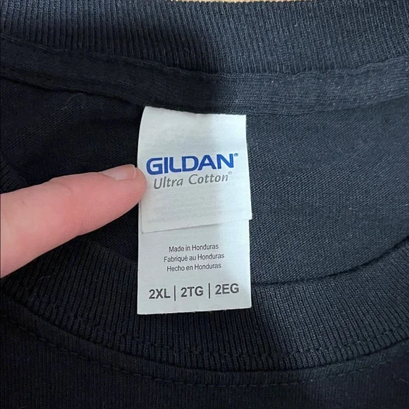 Gildan Ultra Cotton Black Long Sleeve Tee - Picture 2 of 4